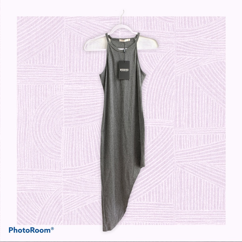 Asymmetrical Gray Dress